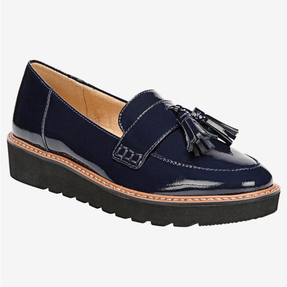 Naturalizer Women's Blue Patent Tassel Loafers
